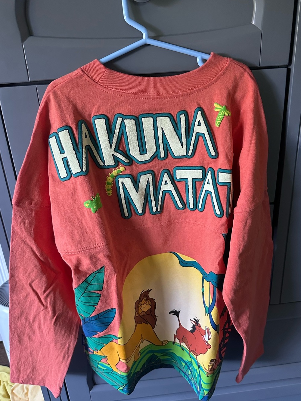 Disney Lion King Hakuna Matata Spirit Jersey Youth L 11/12 Coral